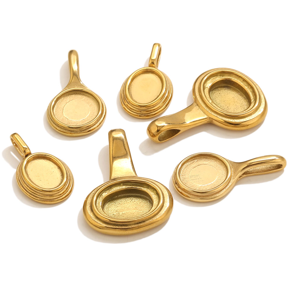 Crafting Resin - 5pcs Stainless Steel Round Oval Trays