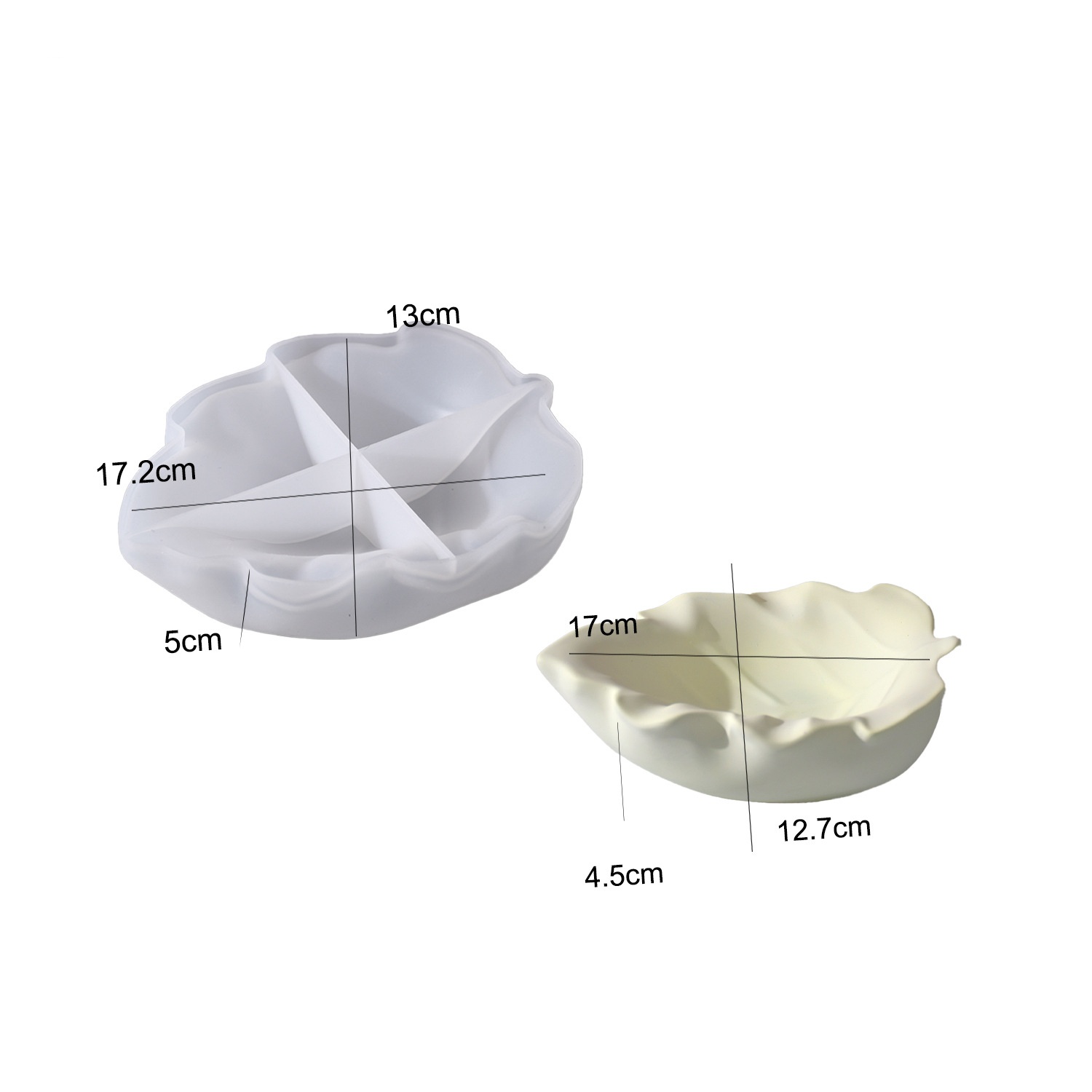 Silicone Mold Tray - DIY epoxy resin mold leaf bowl