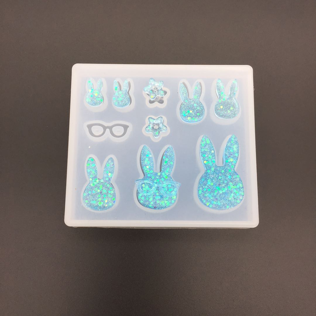 Flower Preservation Resin - 9 Designs Silicone Mold Rabbit Flowers