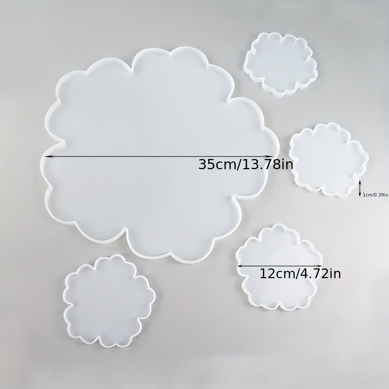 Silicone Mold Tray - 5pcs Mirror Large Flower Small Flower
