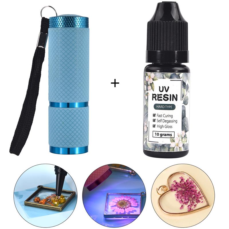 10g 25g Hard UV Resin DIY Fast - Gold Foil Flakes 评论和价格