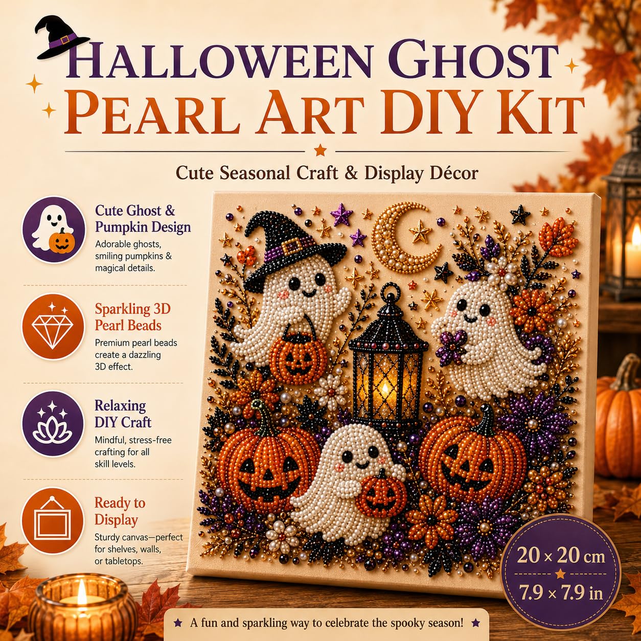 @Halloween Ghost Pearl Art Kit - Resin Craft For Beginners 评论和价格