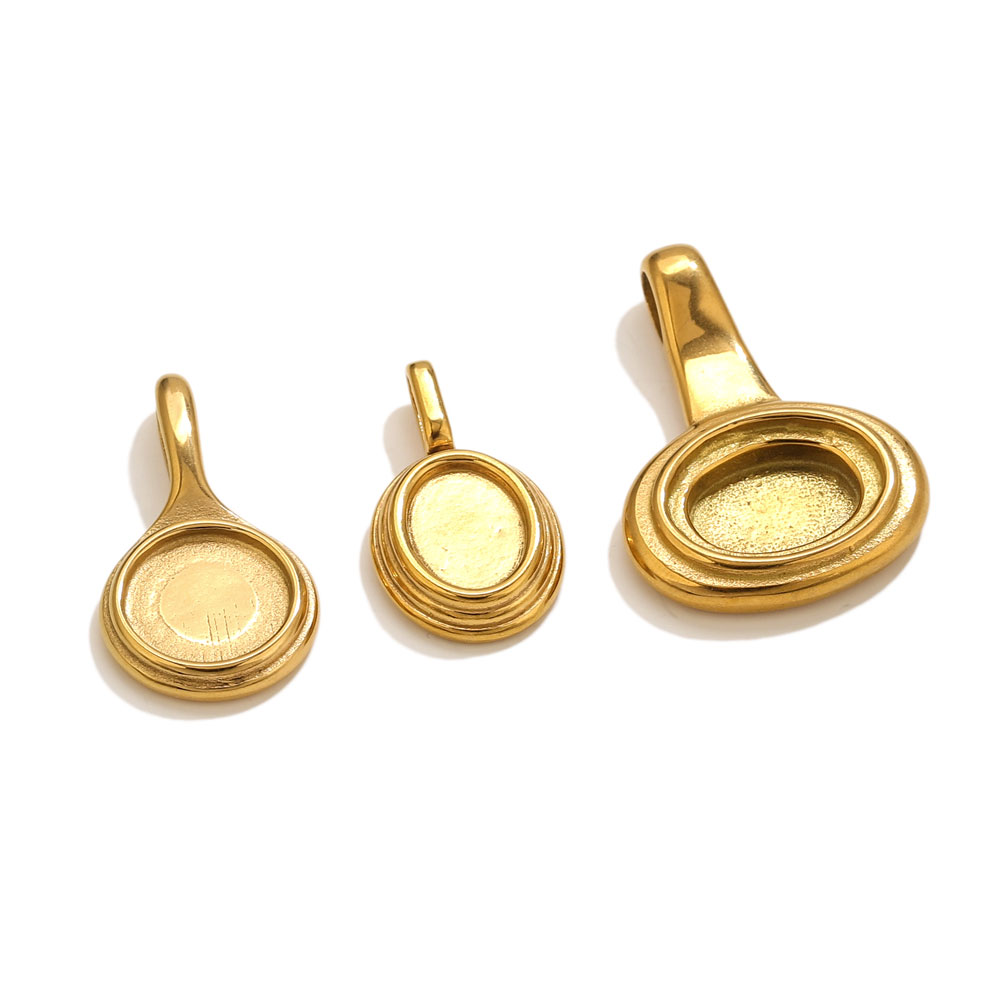 5pcs Stainless Steel Round Ova - Crafting Resin 评论和价格