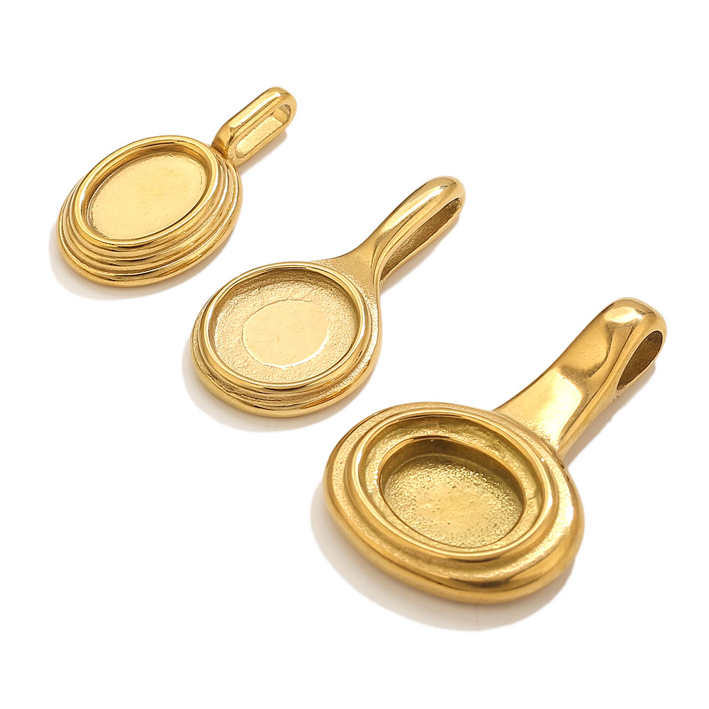 5pcs Stainless Steel Round Ova - Crafting Resin 评论和价格