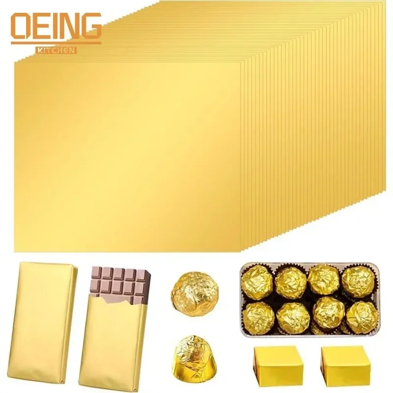 100PCS Large Dubai Chocolate C - Gold Foil Flakes 评论和价格