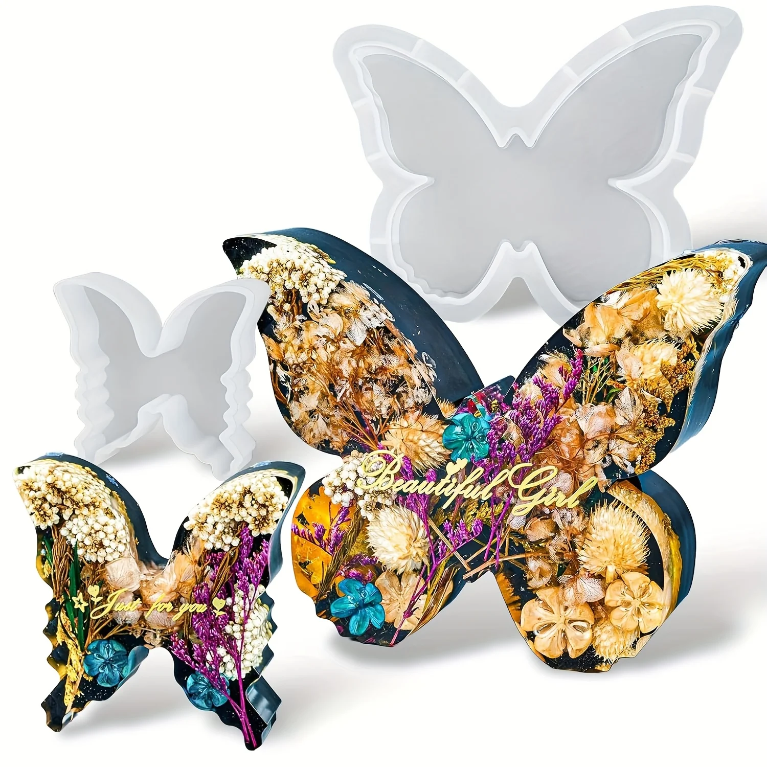 Two sizes of butterfly resin m - Flower Preservation Resin 评论和价格