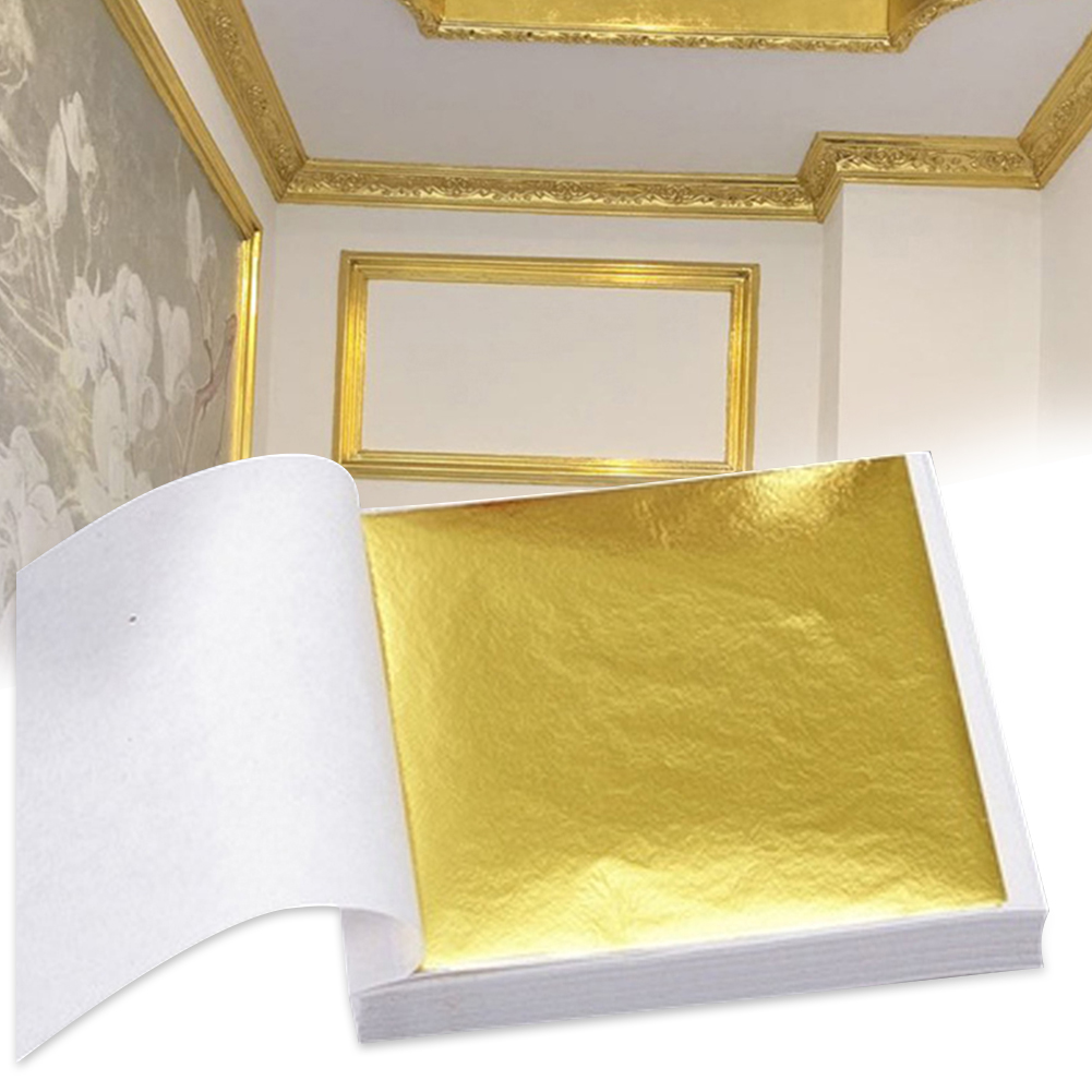 100pcs  Art Craft Design Paper - Gold Foil Flakes 评论和价格