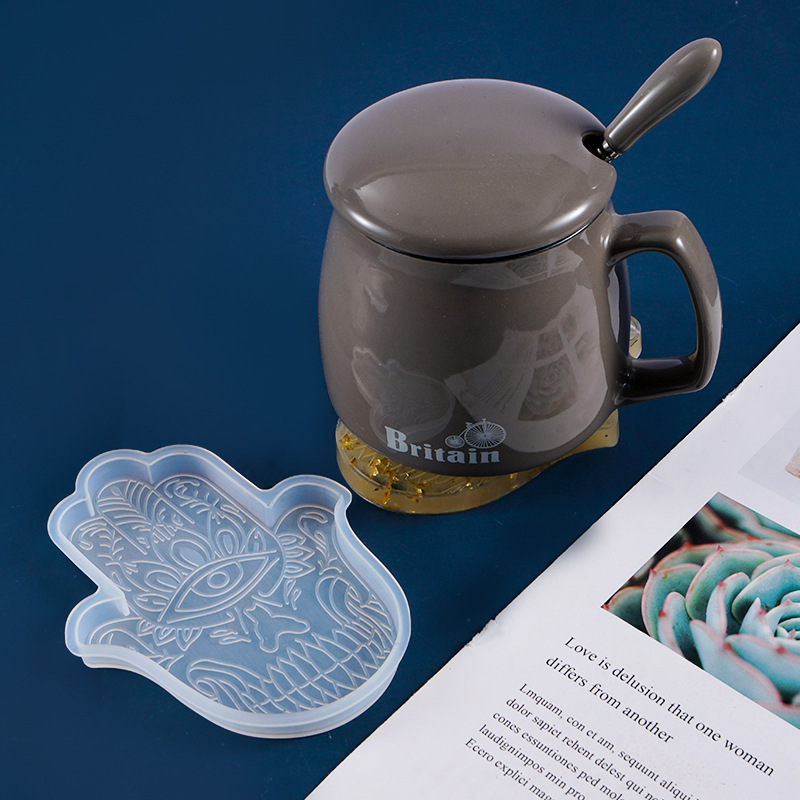 1 Pcs DIY Coaster Hand of Fati - Silicone Mold Tray 评论和价格