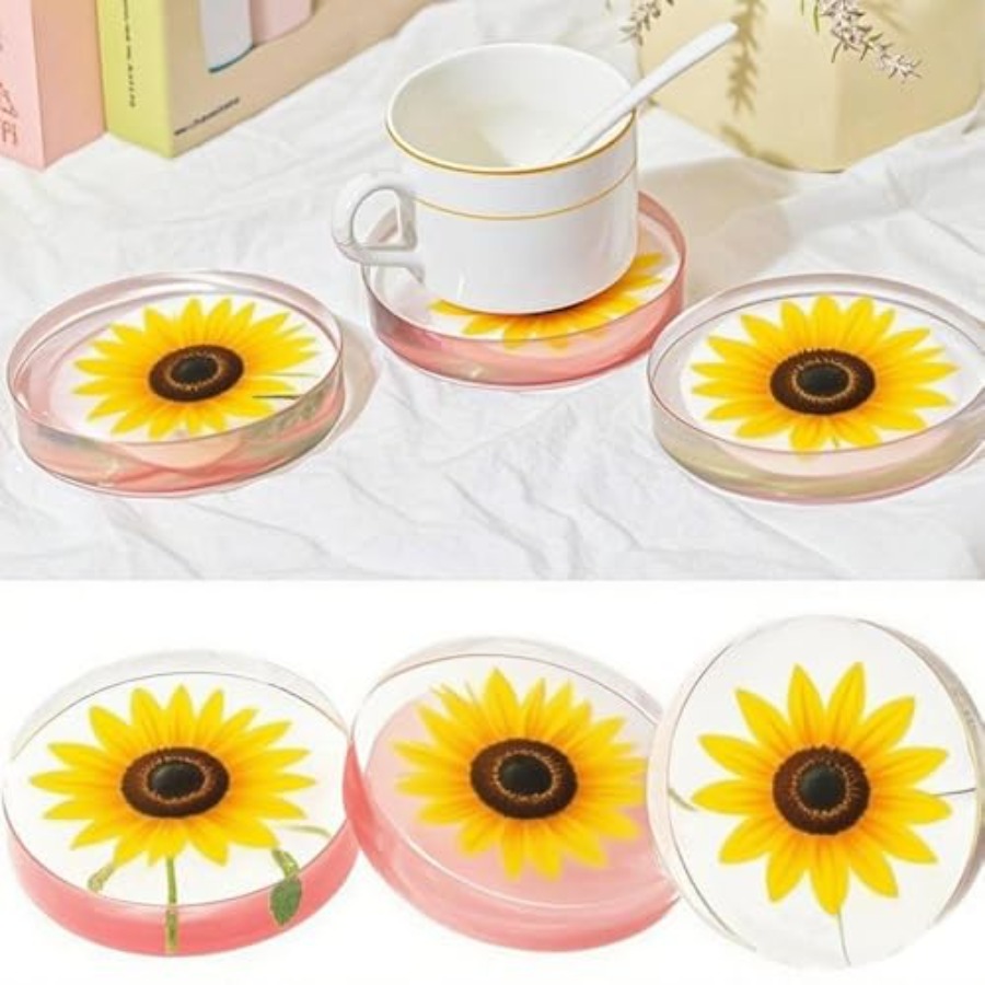 6-Cavity Deep Round Coaster Si - Flower Preservation Resin 评论和价格