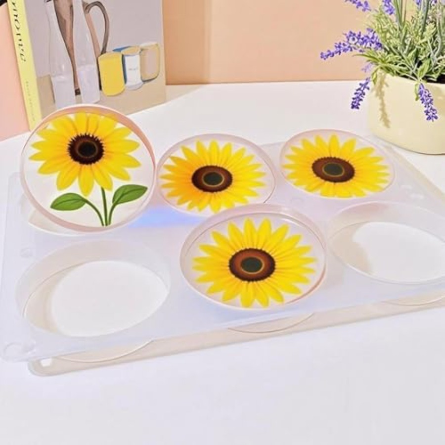 6-Cavity Deep Round Coaster Si - Flower Preservation Resin 评论和价格