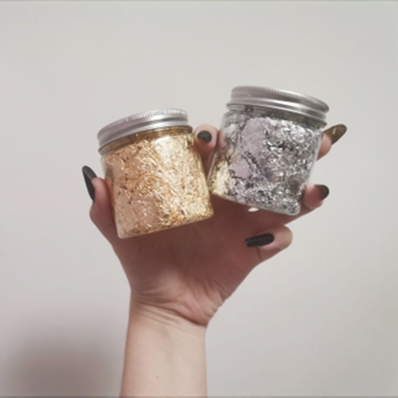 Imitation Rose Gold Silver Cop - Gold Foil Flakes 评论和价格