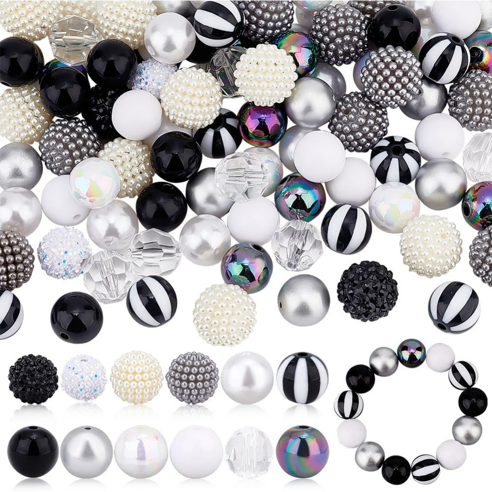 106pcs Chunky Beads 12 Styles  - Crafting Resin 评论和价格