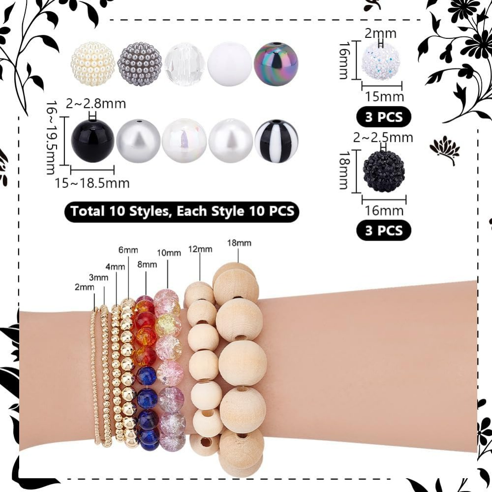 106pcs Chunky Beads 12 Styles  - Crafting Resin 评论和价格