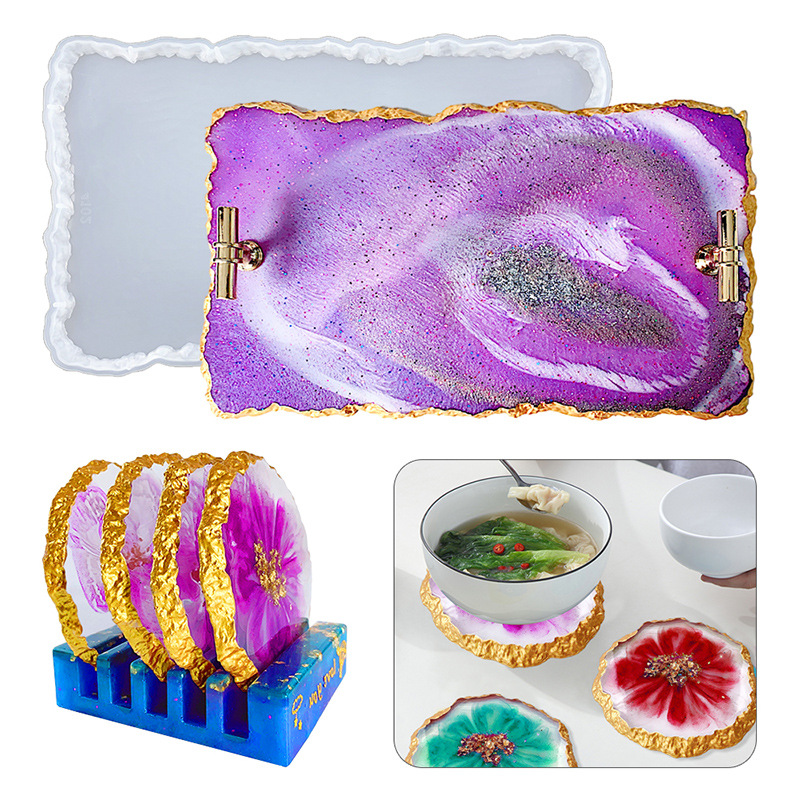 DM413 Drusy Coaster Resin Mold - Resin Craft Ideas 评论和价格