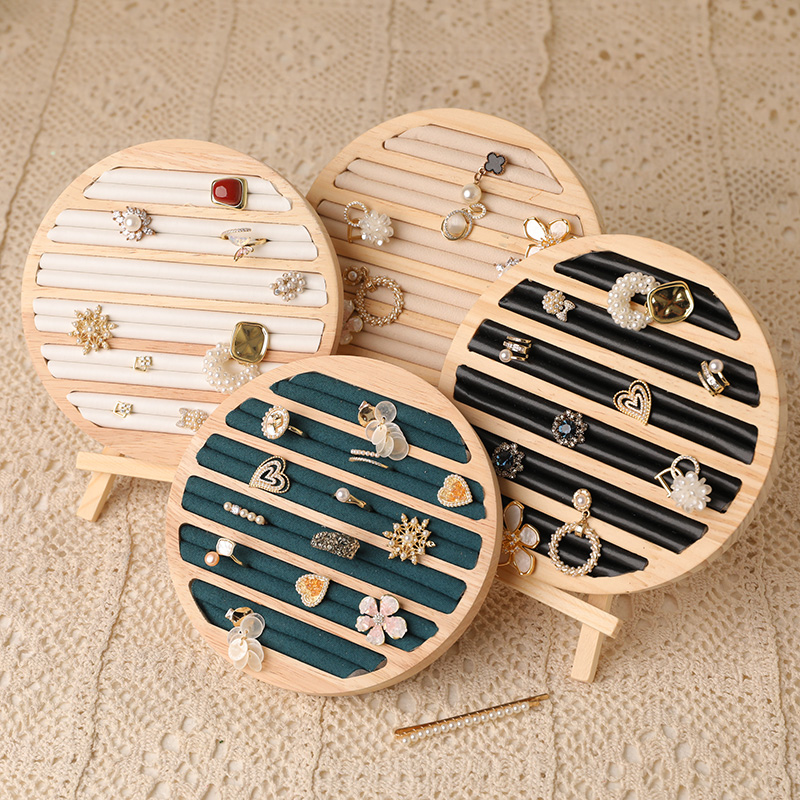 Wood Round Shape Jewelry Tray  - Wood Ring Blank 评论和价格