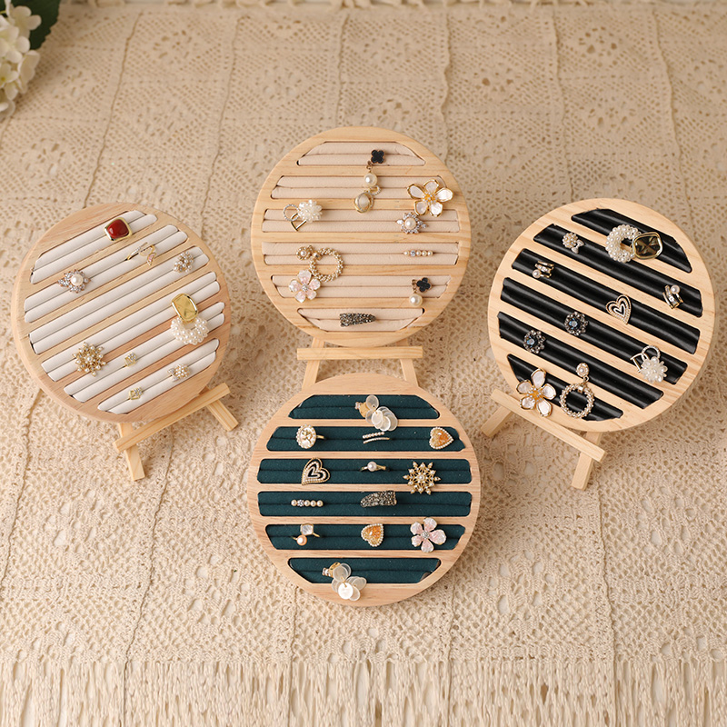 Wood Round Shape Jewelry Tray  - Wood Ring Blank 评论和价格