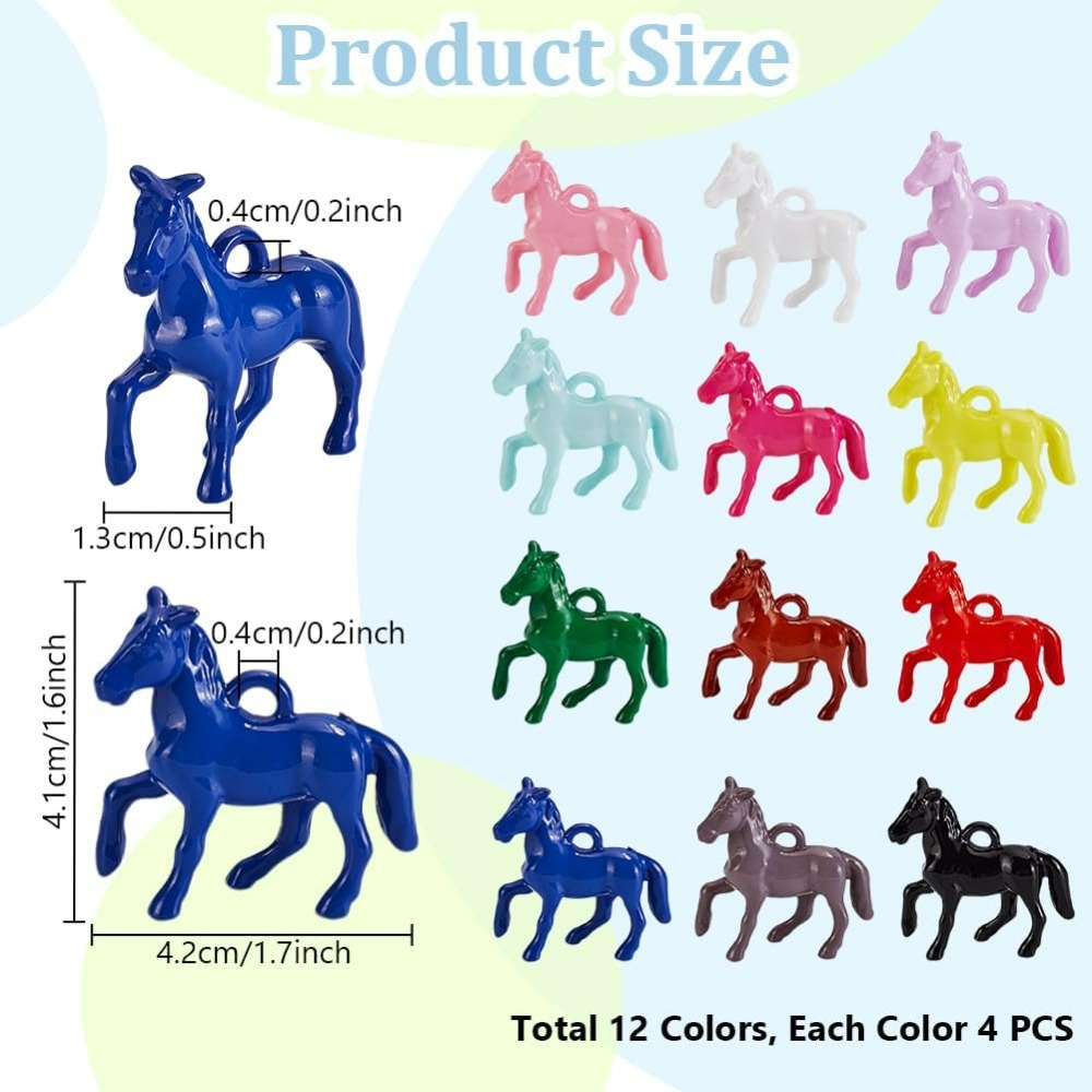 48pcs Opaque Acrylic Pendants  - Crafting Resin 评论和价格