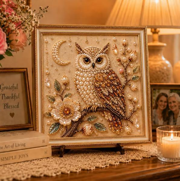 Owl Diamond Pearl Art DIY Pain - Resin Craft For Beginners 评论和价格