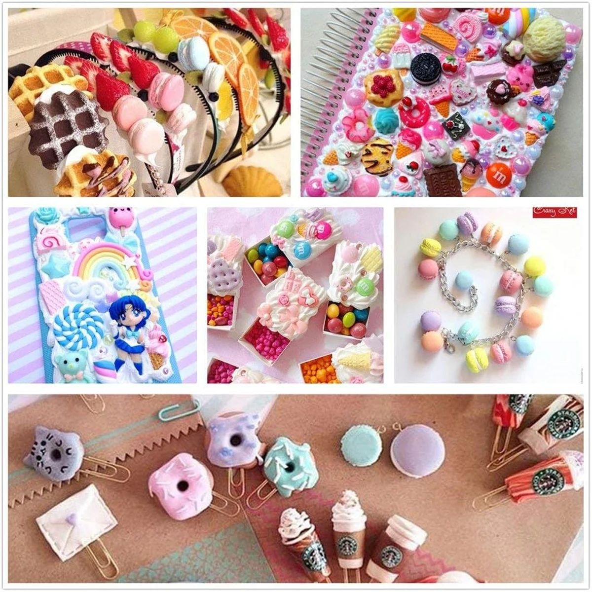 30pcs Random Candy Slime Charm - Resin Jewelry Kit 评论和价格