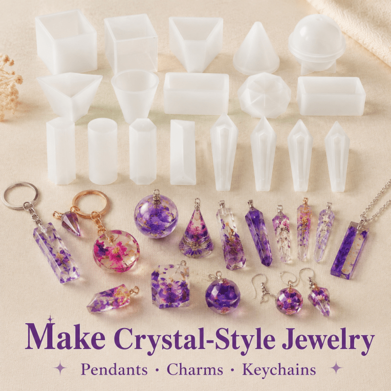 15pcs Crystal Resin Silicone M - Resin Jewelry Kit 评论和价格