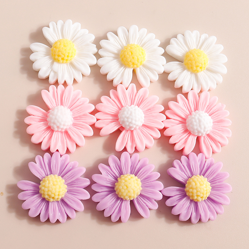 10pcs 20*20mm Kawaii Daisy Flo - Flower Preservation Resin 评论和价格