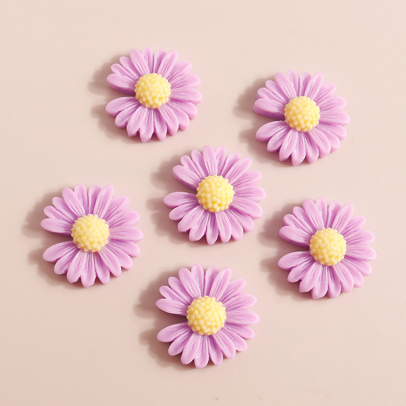 10pcs 20*20mm Kawaii Daisy Flo - Flower Preservation Resin 评论和价格