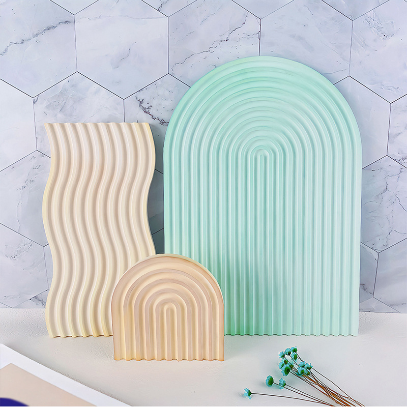 DIY Striped Wave Tray Mold For - Silicone Mold Tray 评论和价格