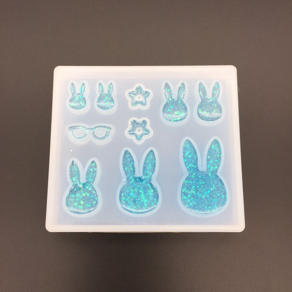 9 Designs Silicone Mold Rabbit - Flower Preservation Resin 评论和价格