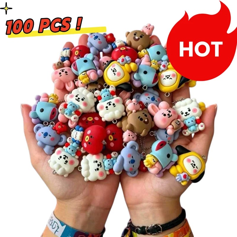 7pcs BT21 Resin Cartoon Charm  - Crafting Resin 评论和价格