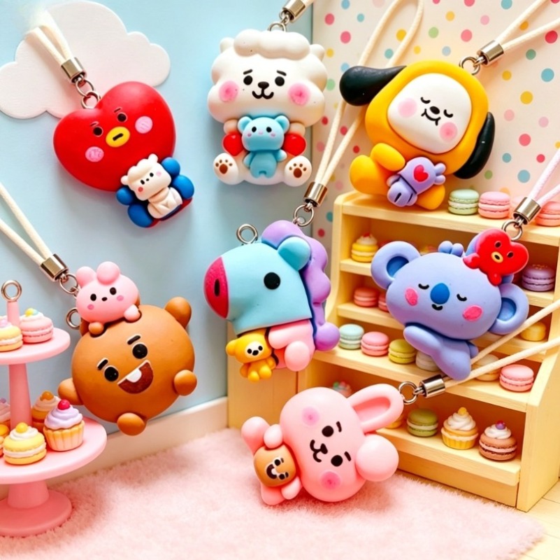7pcs BT21 Resin Cartoon Charm  - Crafting Resin 评论和价格