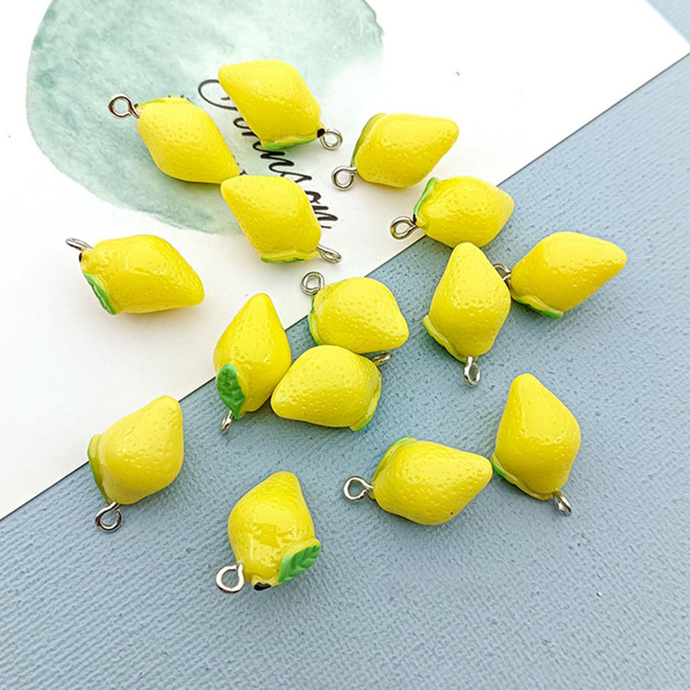20Pcs Lemon Resin Charms DIY J - Crafting Resin 评论和价格