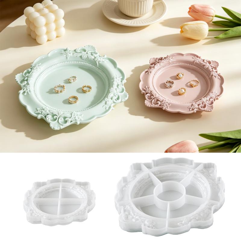 1Pcs Vintage Baroque Relief Si - Silicone Mold Tray 评论和价格