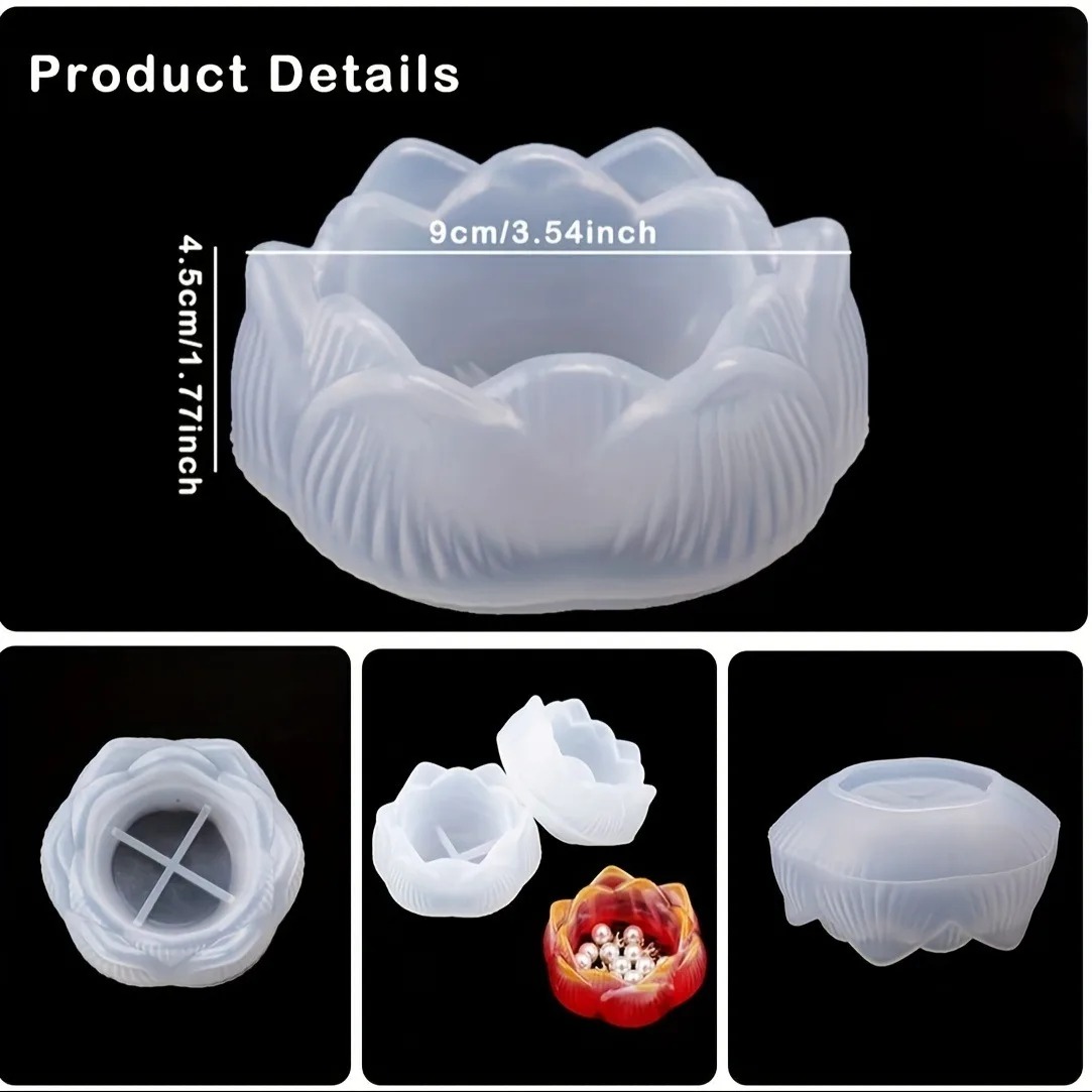 1pc DIY Lotus Flower Silicone  - Flower Preservation Resin 评论和价格