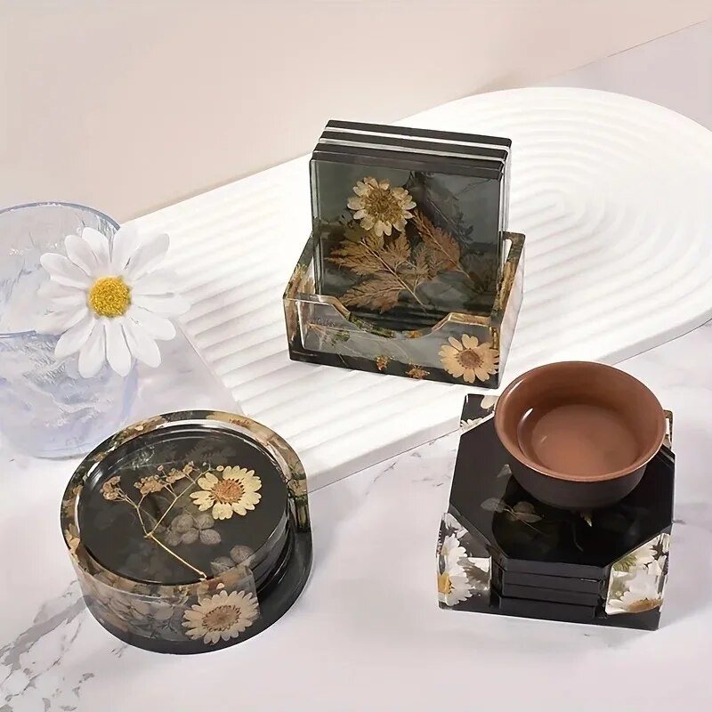 Coaster Resin Molds Set Includ - Gold Foil Flakes 评论和价格