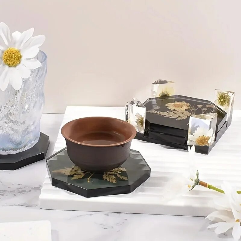 Coaster Resin Molds Set Includ - Gold Foil Flakes 评论和价格