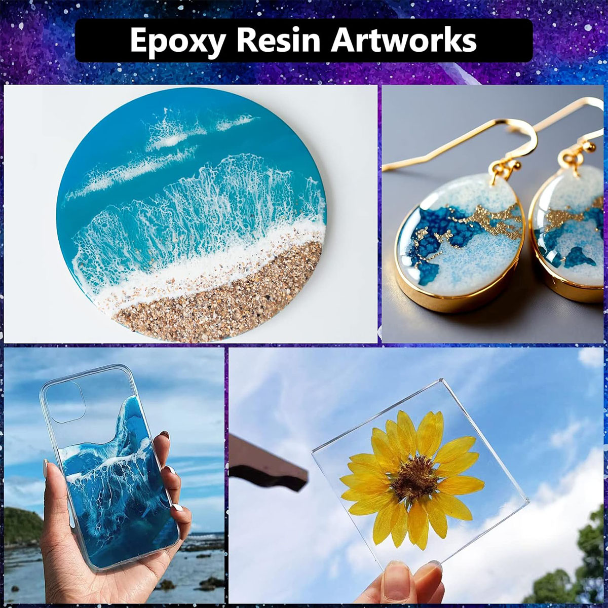 1000ml Crystal Clear Epoxy Res - Resin Jewelry Kit 评论和价格