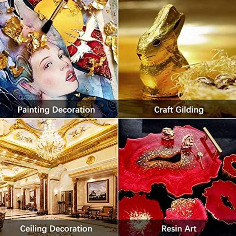 100pcs Imitation Gold Sliver C - Gold Foil Flakes 评论和价格