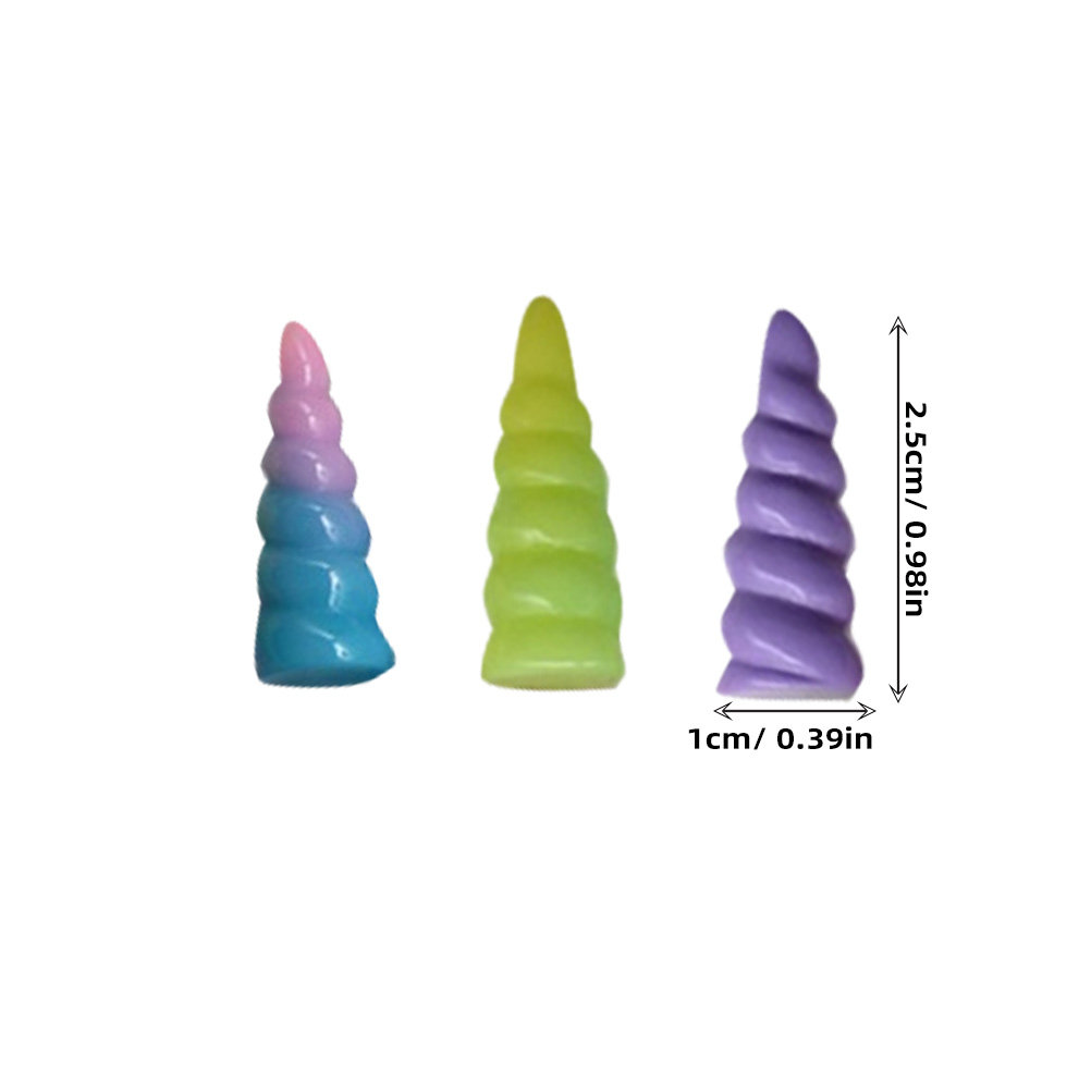 10Pcs Unicorn Horn Resin Spira - Crafting Resin 评论和价格